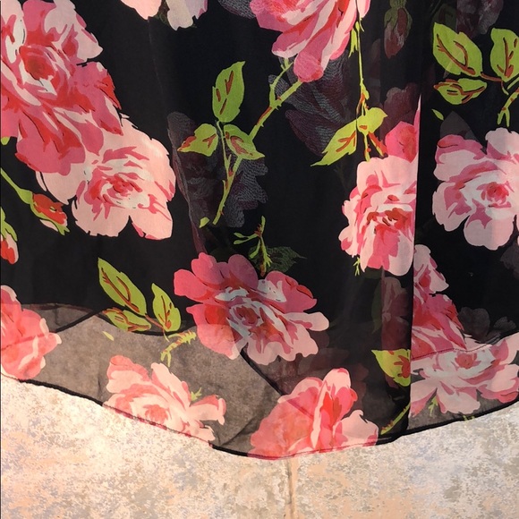 Strapless floral back zip from The Limited size 8 - Picture 4 of 5